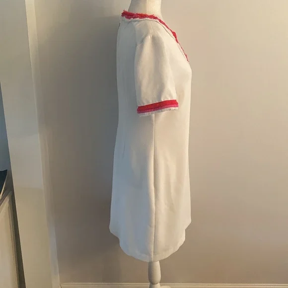 Trina Turk dress white with pink and red pipping - Picture 6 of 13